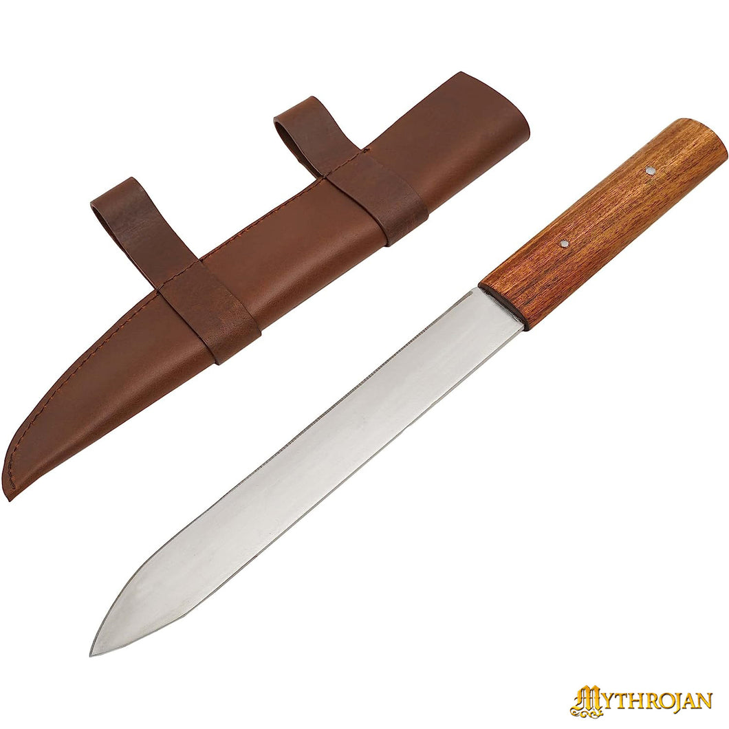 Mythrojan Viking Norse Hip Knife Vikings Seax Hand Forged Knife with Sheath 18''