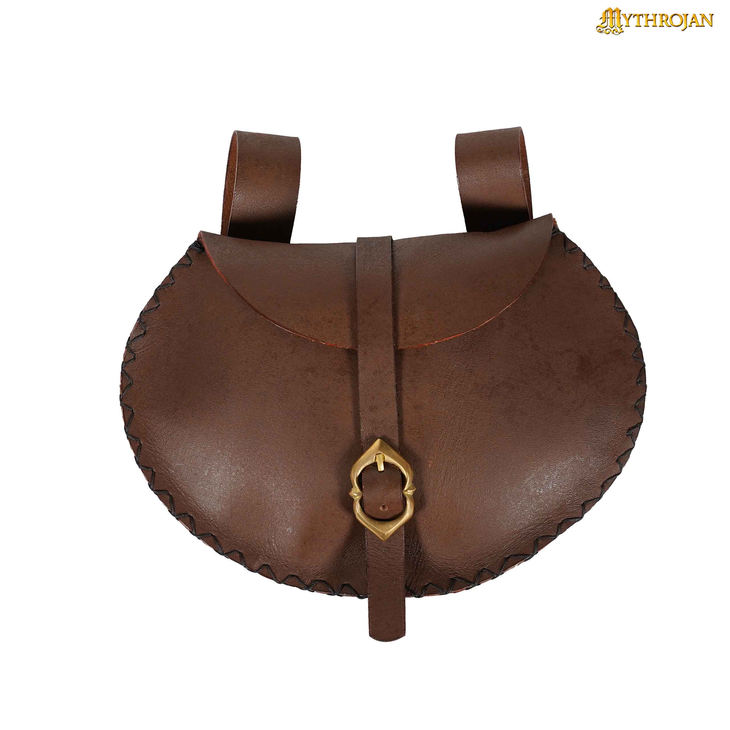 Mythrojan Medieval Belt Bag with Solid Brass Buckle