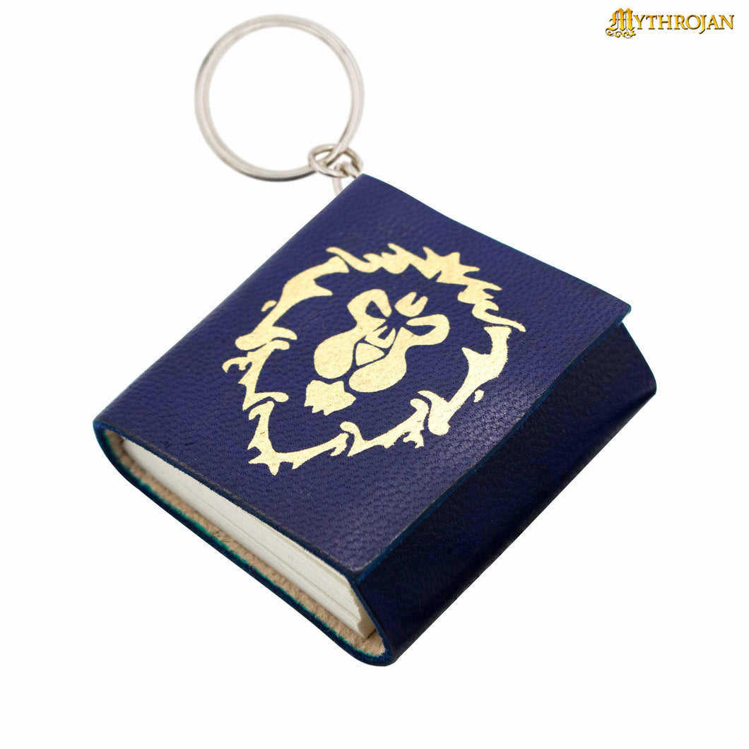 Mythrojan FOR THE ALLIANCE Blue WARCRAFT KEY RING MEDIEVAL LEATHER JOURNAL Vintage Diary Notebook