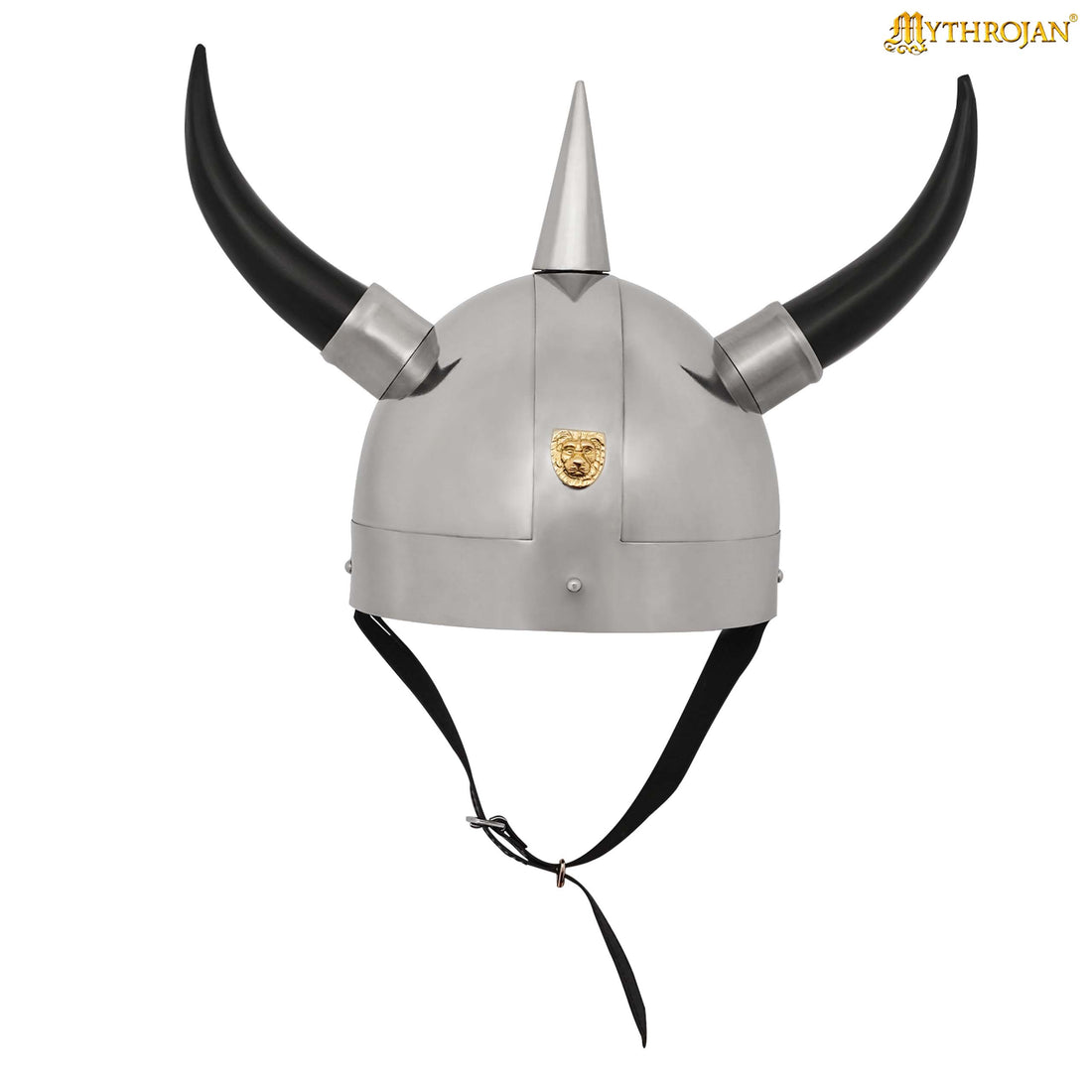 Viking Warrior Steel Helmet with Horns Norse Medieval Costume Stage Prop LARP