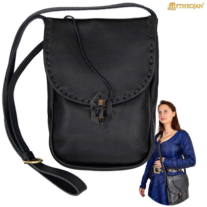 Mythrojan MEDIEVAL MESSENGER BAG. Keep your iPad or Tablet Safe on LARP, SCA or Renaissance Fair : Brown