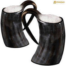 mythrojan-black-viking-horn-ale-mug-medieval-knight-renaissance-mead-ale-larp-cosplay-horn-tankard-set-of-2