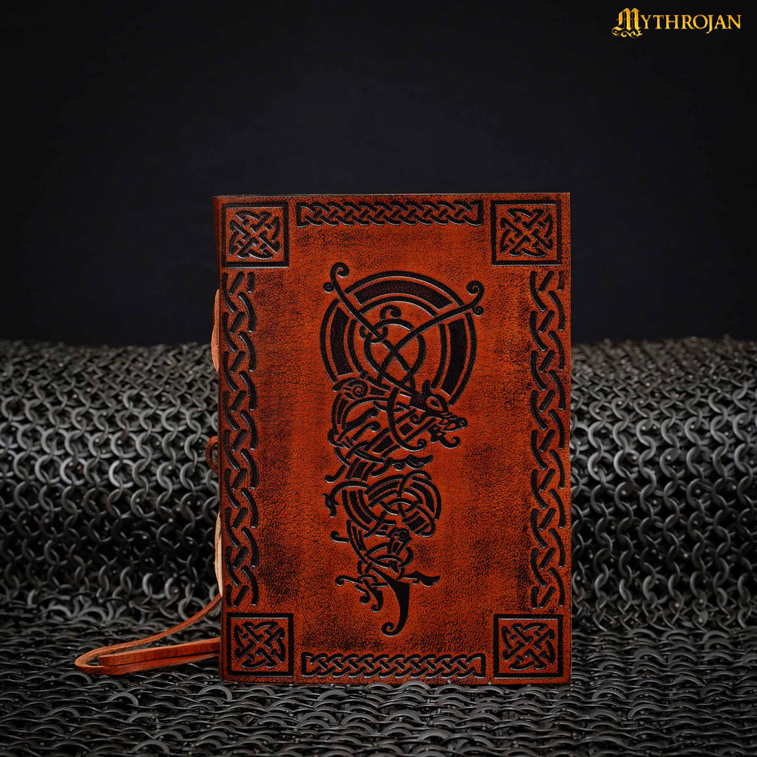 Mythrojan Handmade Leather Vintage Etched Cover Medieval Fantasy DnD Journal