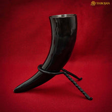 mythrojan-hand-forged-drinking-ale-horn-rack-twisted-iron-ale-mead-horn-stand-medieval-viking-viking