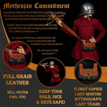 mythrojan-medieval-belt-bag-with-solid-brass-buckle-ideal-for-cosplay-sca-larp-reenactment-ren-fair-full-grain-leather-brown-and-black-8-2-8-6