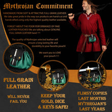 mythrojan-gold-and-dice-medieval-fantasy-belt-bag-with-bone-needle-closure-ideal-for-sca-larp-reenactment-ren-fair-green-3-5