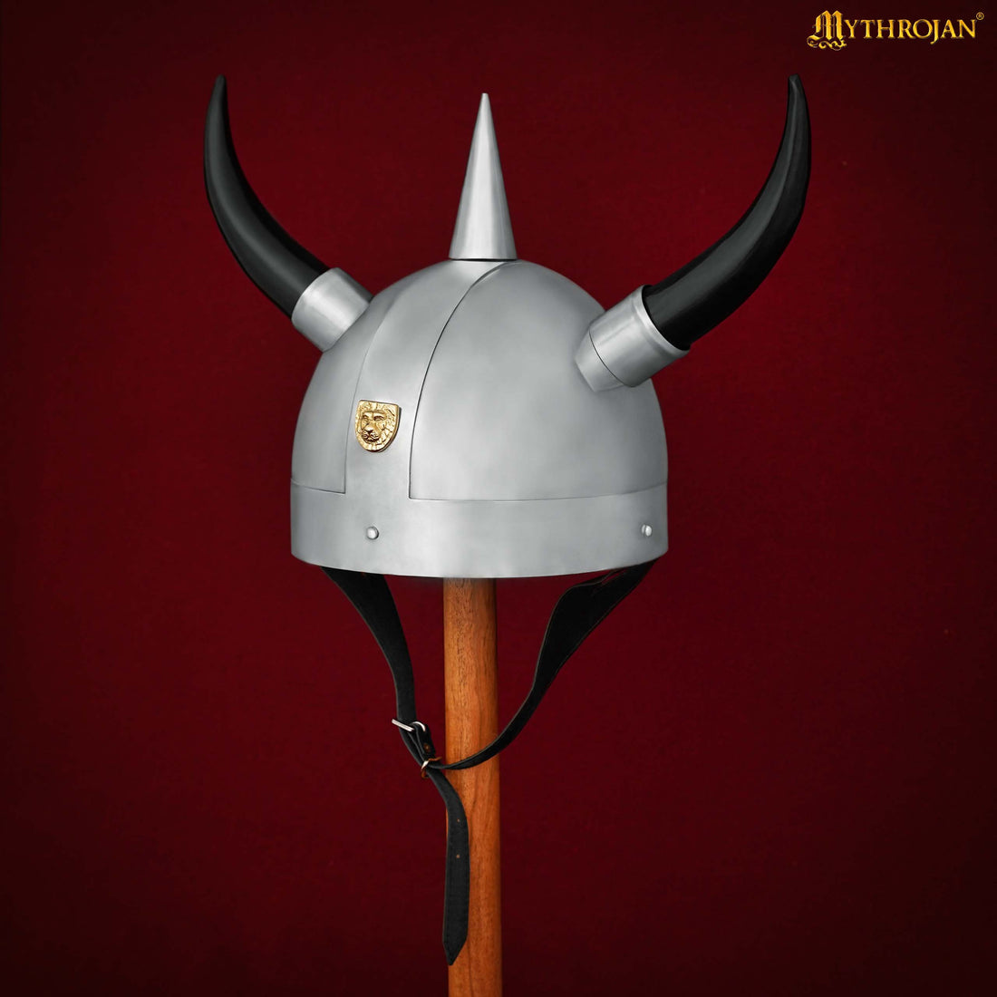 Viking Warrior Steel Helmet with Horns Norse Medieval Costume Stage Prop LARP