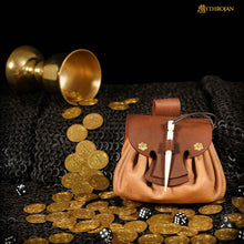 mythrojan-gold-and-dice-medieval-fantasy-belt-bag-with-bone-needle-closure-ideal-for-sca-larp-reenactment-ren-fair-brown-3-5