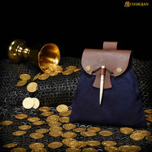 mythrojan-gold-and-dice-medieval-fantasy-belt-bag-with-bone-needle-closure-ideal-for-sca-larp-reenactment-ren-fair-brown-and-blue-7-7