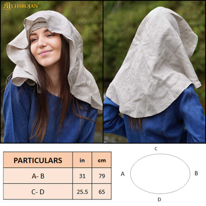 The Pilgrim’s Veil- Medieval Linen Historical Veil