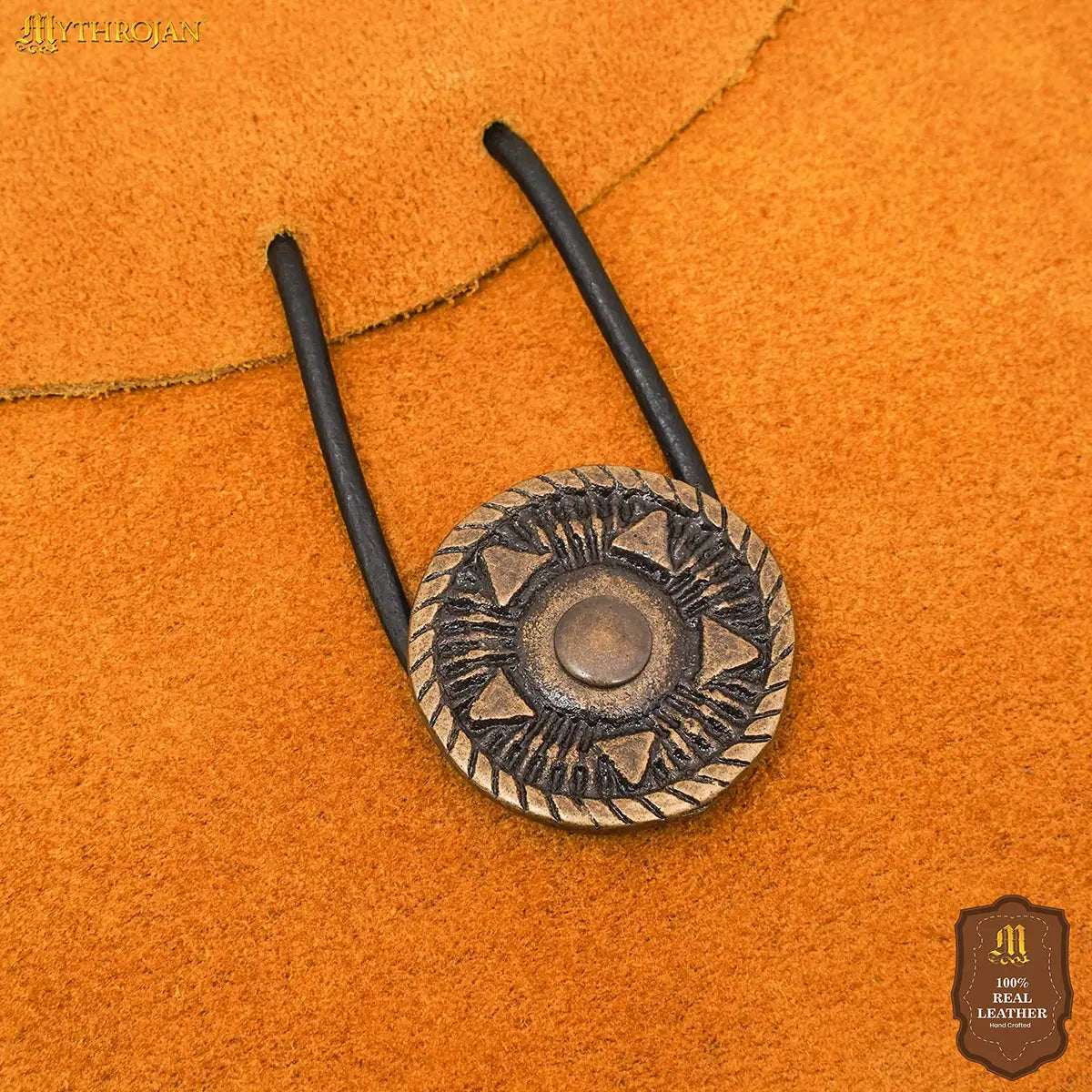 Mythrojan Suede Belt Bag, Ideal for SCA LARP Reenactment &amp; Ren fair, Suede Leather, Yellow , 5 .5”× 5.1 ”