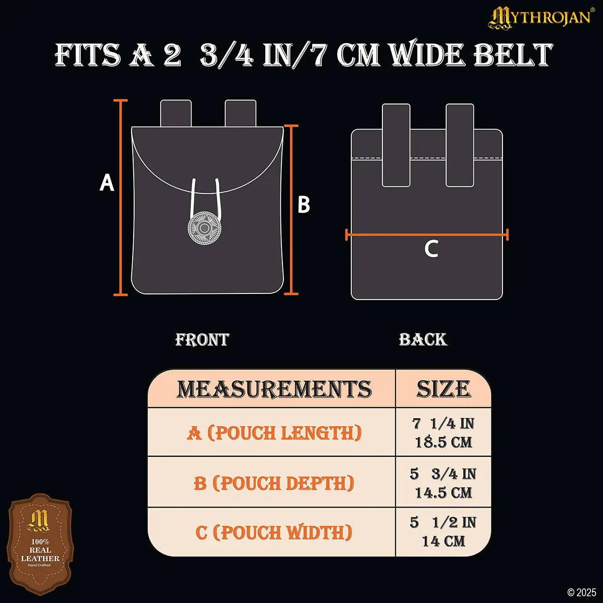 Mythrojan Suede Belt Bag, Ideal for SCA LARP Reenactment &amp; Ren fair, Suede Leather, Yellow , 5 .5”× 5.1 ”