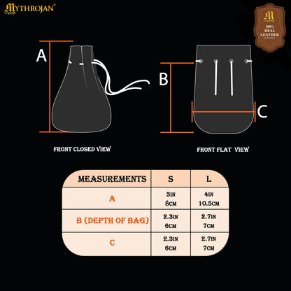 Mythrojan Pair of Medieval Drawstring Pouches, Ideal for SCA LARP Reenactment &amp; Ren fair - Suede Leather, Yellow