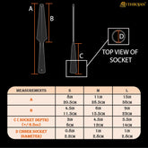 Small 8",Medium 11",Large 15"