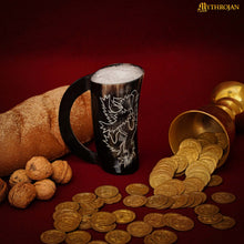 mythrojan-rampat-lion-design-viking-drinking-tankard-with-medieval-buckle-wine-beer-mead-mug-5-6-polished-finish