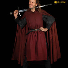 mythrojan-medieval-scout-canvas-cape-cloak-100-cotton-medieval-viking-knight-sca-larp-brown-large
