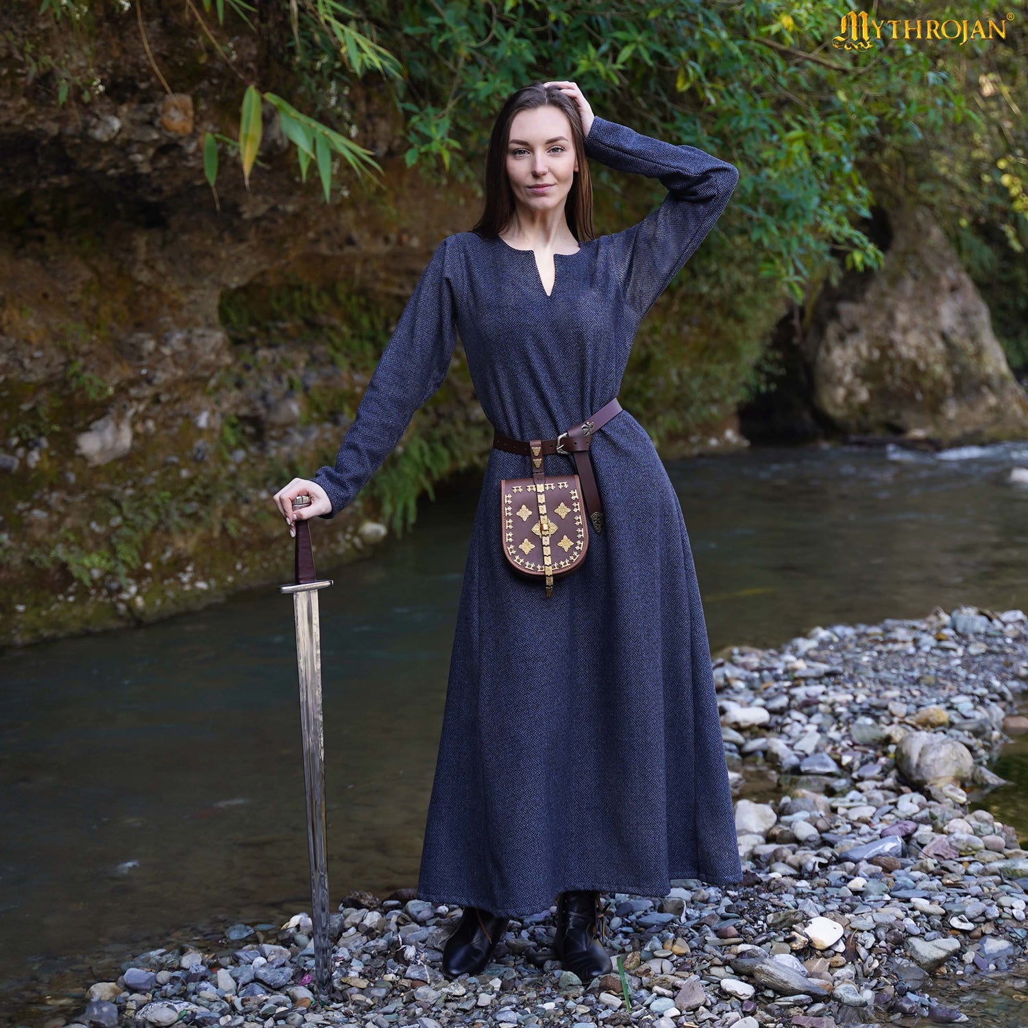 Astrid Viking Woolen Dress in historical Diamond Twill wool : Ideal for Viking, Anglo-Saxon & Early Medieval Events, LARP, SCA & Reenactment Astrid Viking Woolen Dress in historical Diamond Twill wool : Ideal for Viking, Anglo-Saxon & Early Medieval Events, LARP, SCA & Reenactment