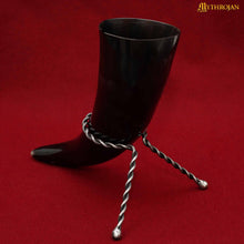 mythrojan-hand-forged-drinking-horn-twisted-rack-iron-mead-ale-horn-stand-medieval-viking-large-size
