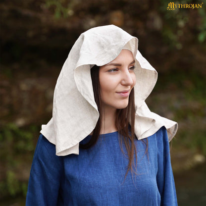 Medieval Linen-Cotton Veil for Reenactment and LARP