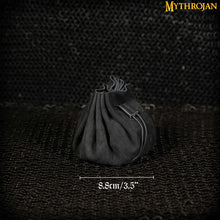 mythrojan-gold-and-dice-medieval-drawstring-bag-ideal-for-sca-larp-reenactment-ren-fair-suede-leather-pouch-black-3-5