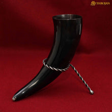 mythrojan-hand-forged-drinking-horn-twisted-rack-iron-mead-ale-horn-stand-medieval-viking-large-size