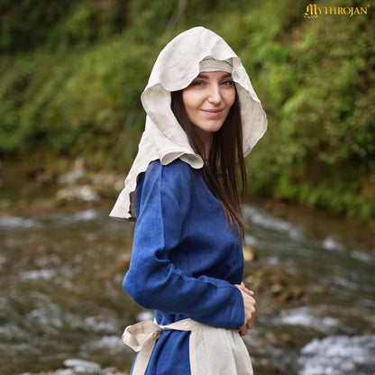 Medieval Linen-Cotton Veil for Reenactment and LARP