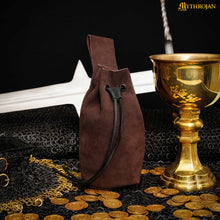 mythrojan-medieval-drawstring-belt-bag-ideal-for-sca-larp-reenactment-ren-fair-suede-leather-chocolate-brown-5-x-6