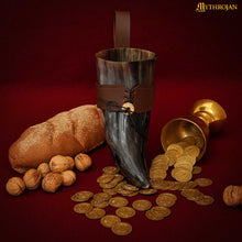 mythrojan-drinking-horn-with-leather-holder-authentic-medieval-inspired-viking-wine-mead-mug-brown-650-ml