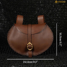 mythrojan-medieval-belt-bag-with-solid-brass-buckle-ideal-for-sca-larp-reenactment-ren-fair-full-grain-leather-brown-6-5-9-5