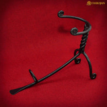 mythrojan-hand-forged-drinking-ale-horn-rack-twisted-iron-ale-mead-horn-stand-medieval-viking-classic