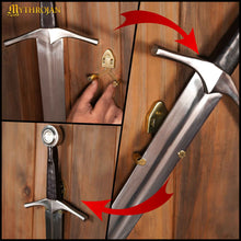 mythrojan-metal-single-sword-vertical-wall-mount-universal-sword-holder-wall-display-brass-plating-in-set-of-2