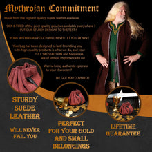 mythrojan-gold-and-dice-medieval-drawstring-bag-ideal-for-sca-larp-reenactment-ren-fair-suede-leather-pouch-wine-red-3-5