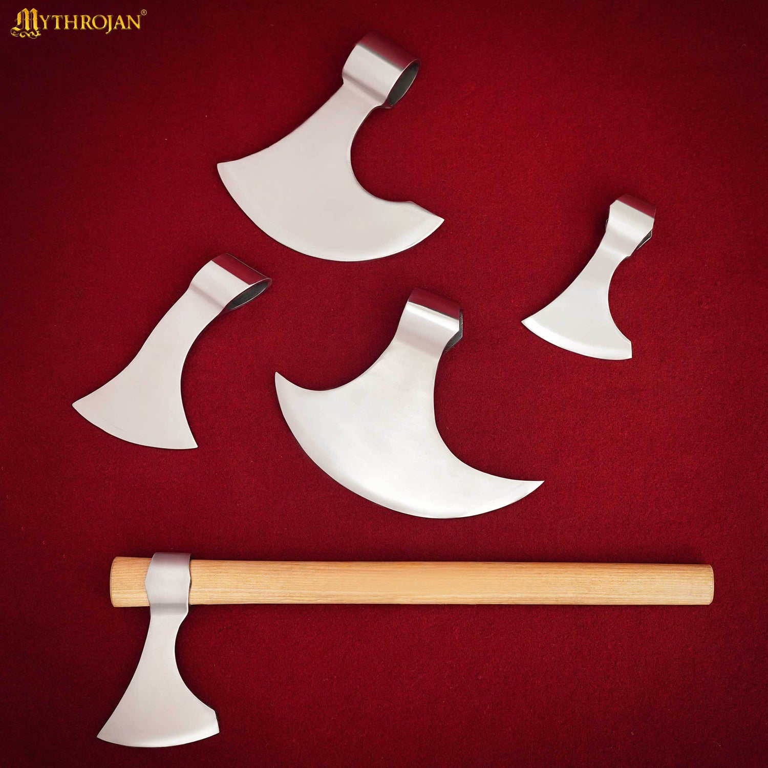 Mythrojan Viking Axe Head Authentic Replica Medieval Steel Battle Axe Head