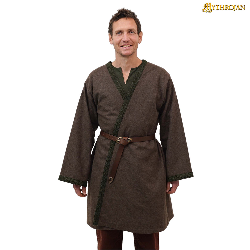 Viking Klappenrock woolen coat :  Hedeby / Haithabu / Birka Jarl kaftan : Ideal for Viking or Slav warrior costume for LARP, SCA & Reenactment