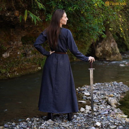 &quot;Astrid&quot; Viking Woolen Dress in historical Diamond Twill wool : Ideal for Viking, Anglo-Saxon &amp; Early Medieval Events, LARP, SCA &amp; Reenactment