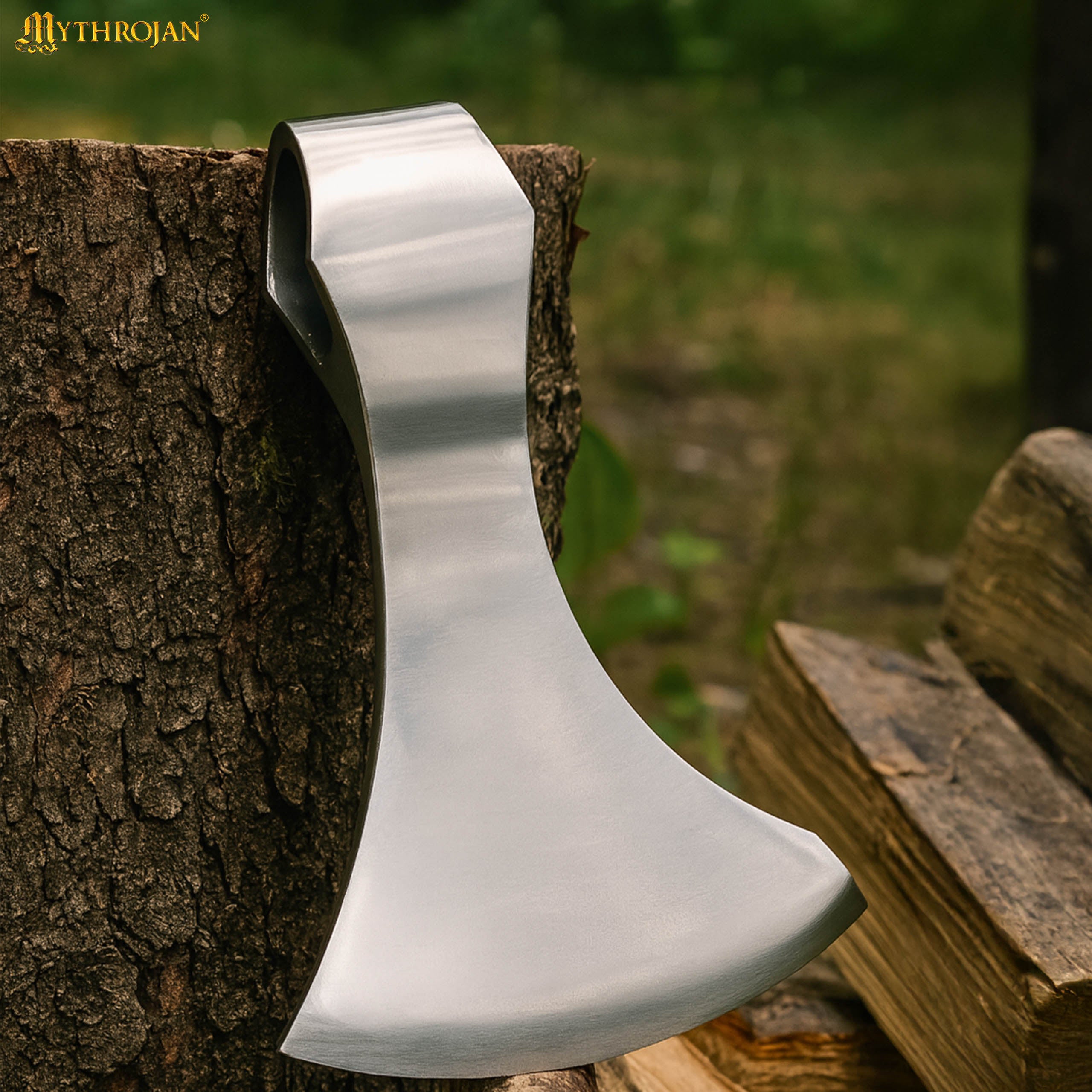 Mythrojan Medieval Viking Axe Battle Ready Axehead Reenactment Renaissance Costume - 6&quot;