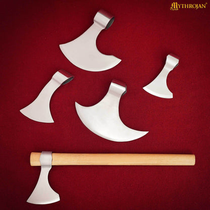 Mythrojan Medieval Viking Axe Battle Ready Axehead Reenactment Renaissance Costume - 6&quot;