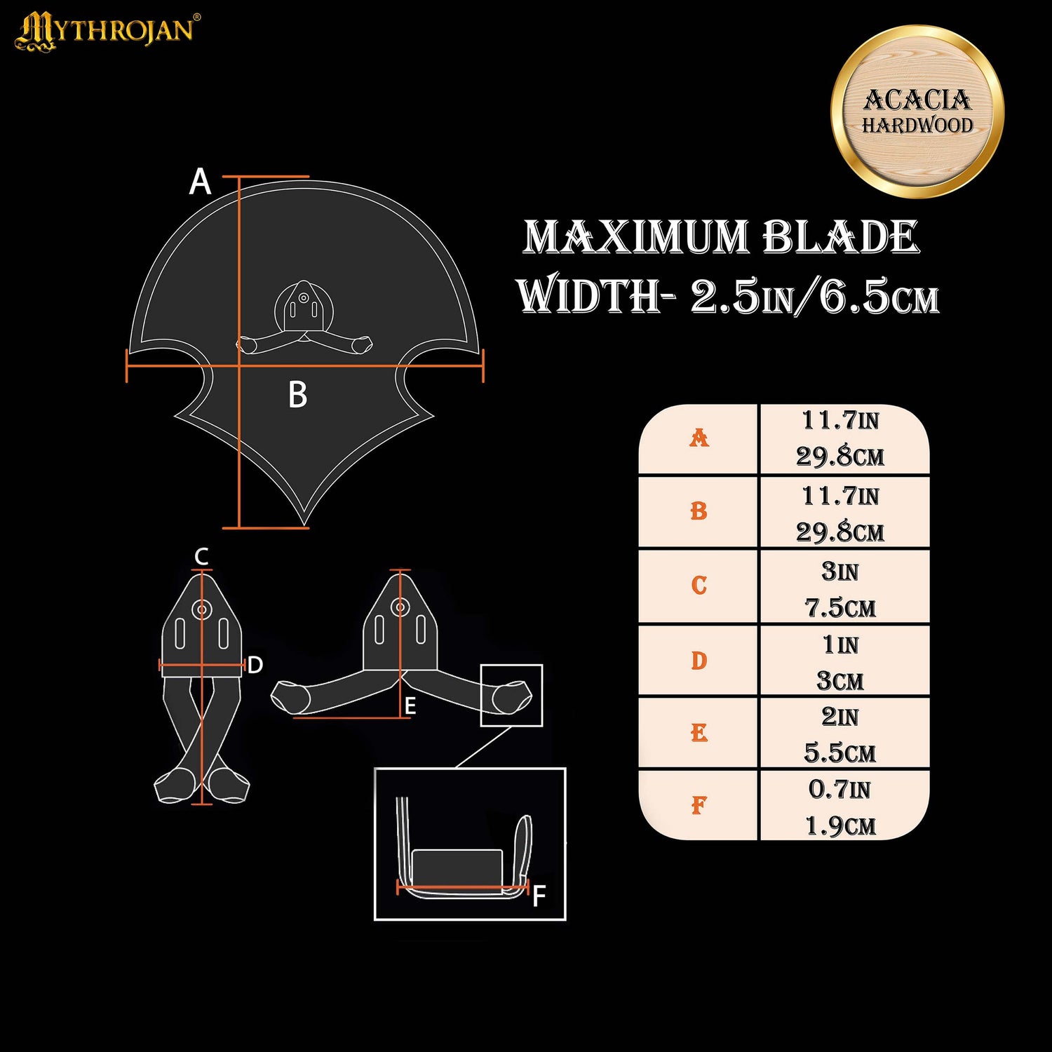 Mythrojan Universal Wooden Sword Plaque with Sword Holder : Wall Mount Sword Wall Plaque Wood Display Plaque with Hardware