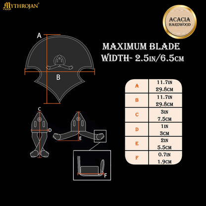 Mythrojan Universal Wooden Sword Plaque with Sword Holder : Wall Mount Sword Wall Plaque Wood Display Plaque with Hardware