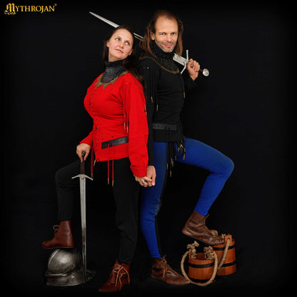 Mythrojan Late Medieval Arming Doublet “The Knight” : Ideal for Knightly Medieval Reenactment , LARP , SCA and movie prop