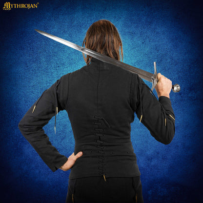 Mythrojan Late Medieval Arming Doublet “The Knight” : Ideal for Knightly Medieval Reenactment , LARP , SCA and movie prop