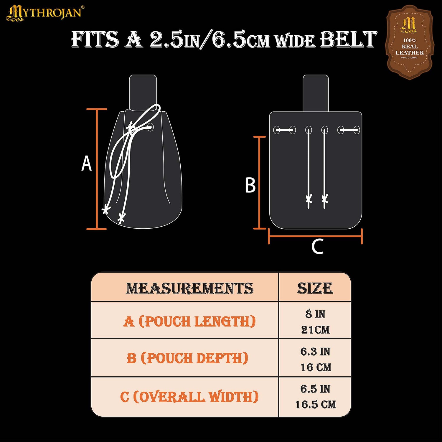 Mythrojan Medieval Drawstring Belt Bag, Ideal for SCA LARP Reenactment &amp; Ren fair , Suede Leather , Yellow 8” ×6.5 ”
