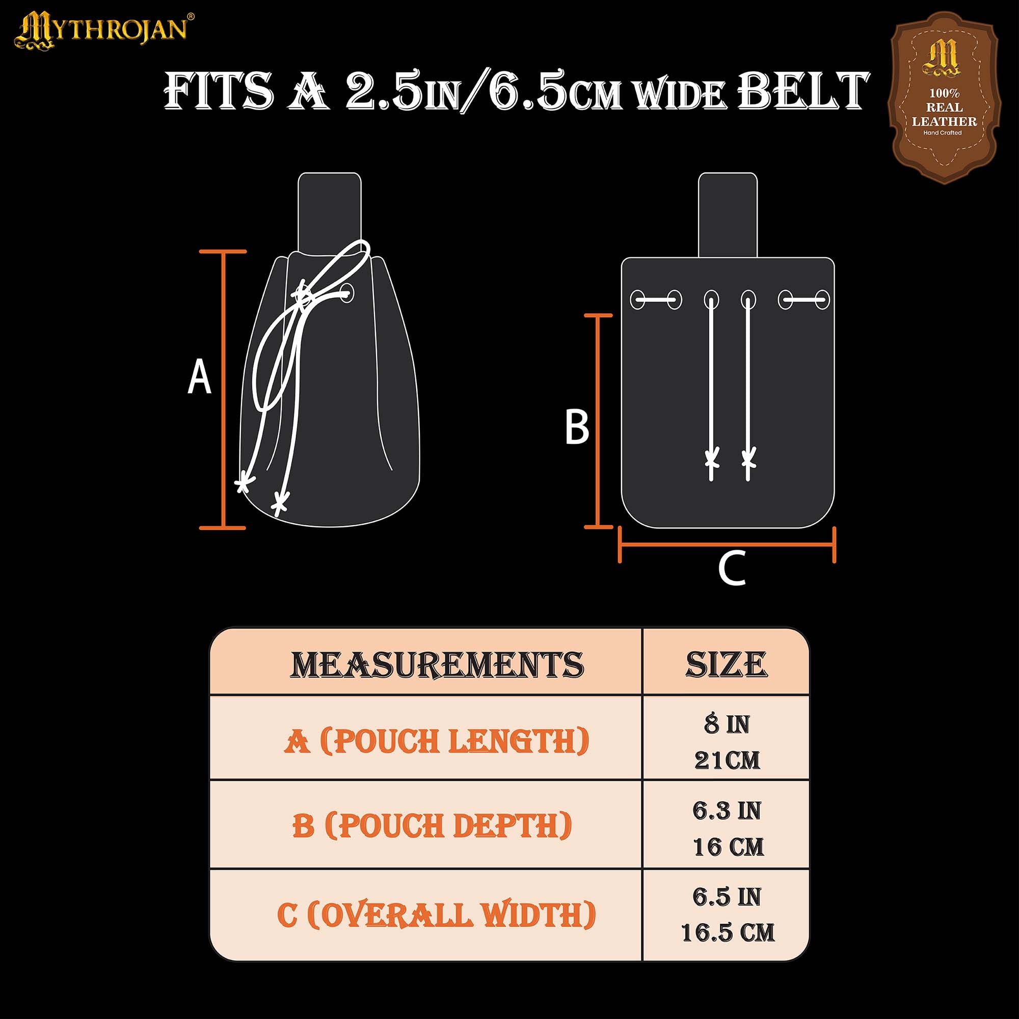 Mythrojan Medieval Drawstring Belt Bag, Ideal for SCA LARP Reenactment &amp; Ren fair , Suede Leather , Yellow 8” ×6.5 ”
