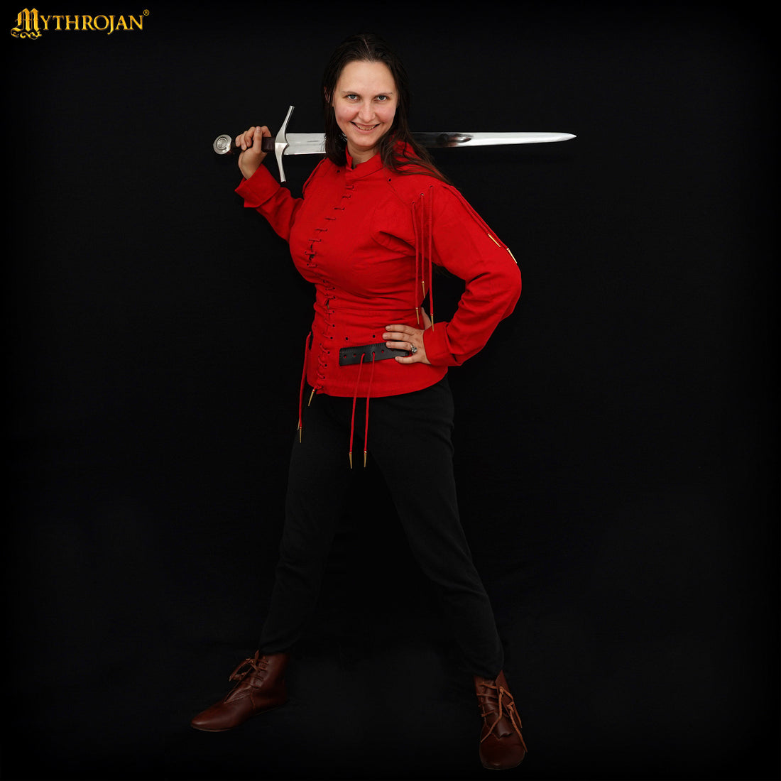 Mythrojan Late Medieval Arming Doublet “The Knight” : Ideal for Knightly Medieval Reenactment , LARP , SCA and movie prop
