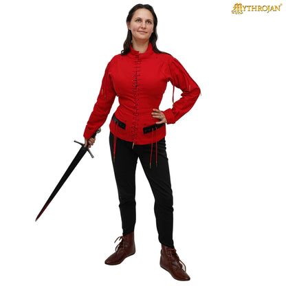 Mythrojan Late Medieval Arming Doublet “The Knight” : Ideal for Knightly Medieval Reenactment , LARP , SCA and movie prop