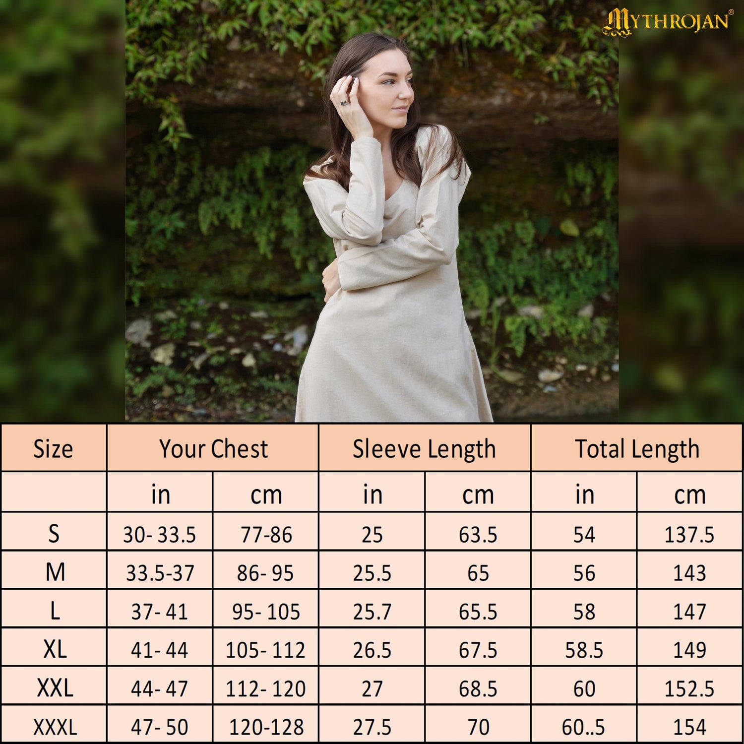 Astrid Historical Round Neck Dress: Versatile and Comfortable for Reenactment and LARP