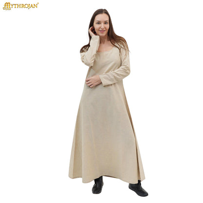 Astrid Historical Round Neck Dress: Versatile and Comfortable for Reenactment and LARP