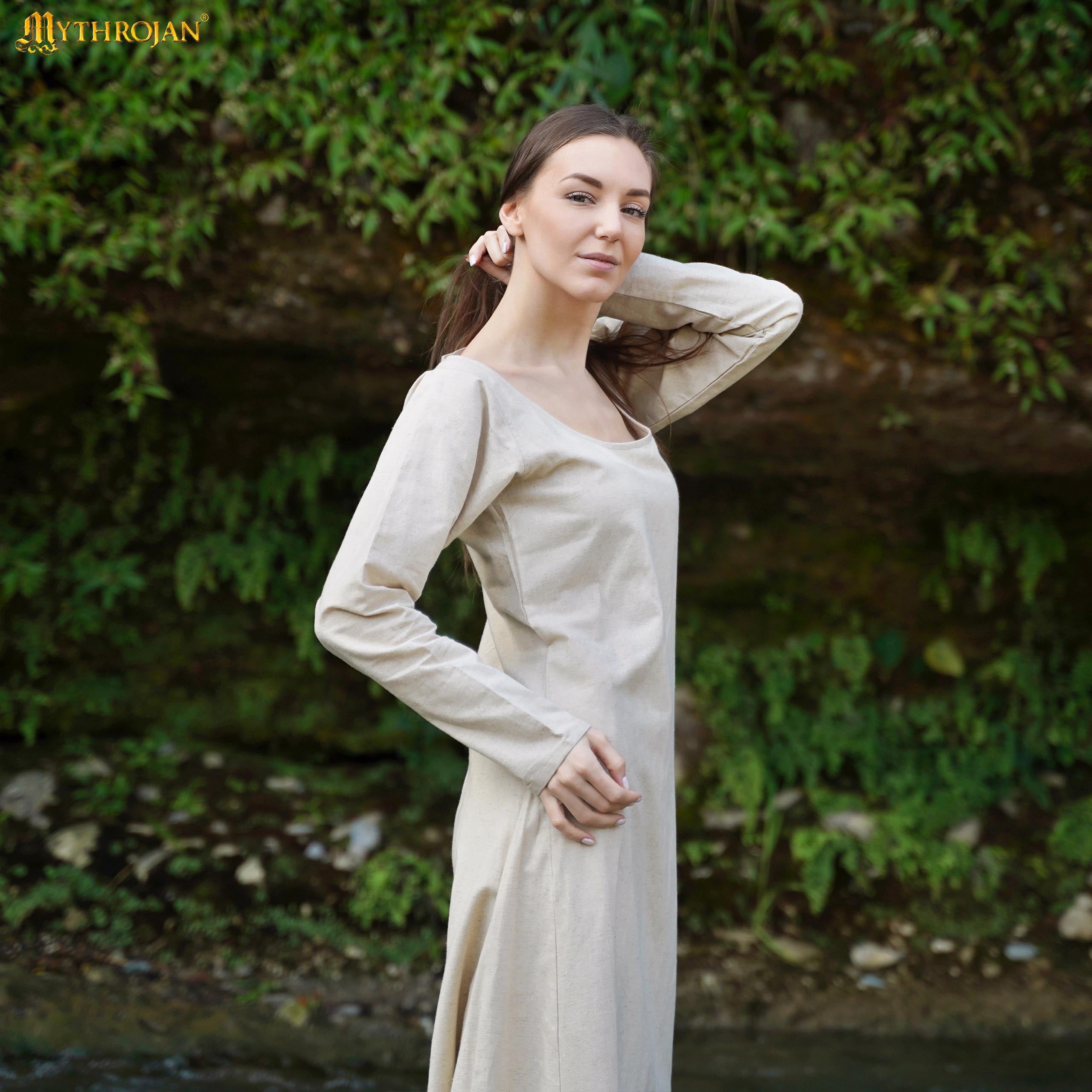 Astrid Historical Round Neck Dress: Versatile and Comfortable for Reenactment and LARP