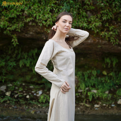 Astrid Historical Round Neck Dress: Versatile and Comfortable for Reenactment and LARP