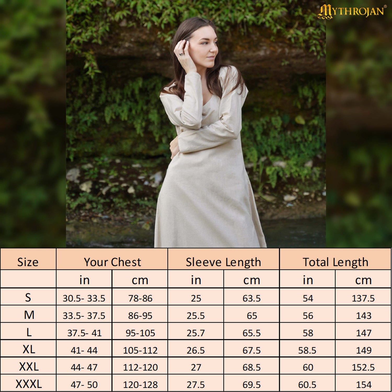 Astrid Historical Round Neck Dress: Versatile and Comfortable for Reenactment and LARP